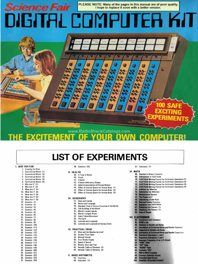 Digital Computer Kit 28-218 | PDF