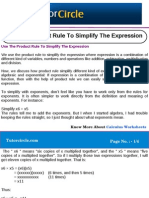 Use the Product Rule to Simplify the Expression