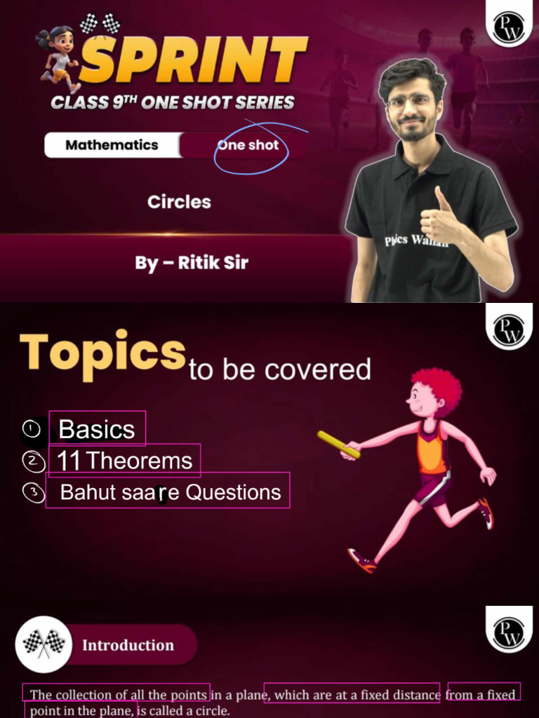 Circles Class Notes | PDF