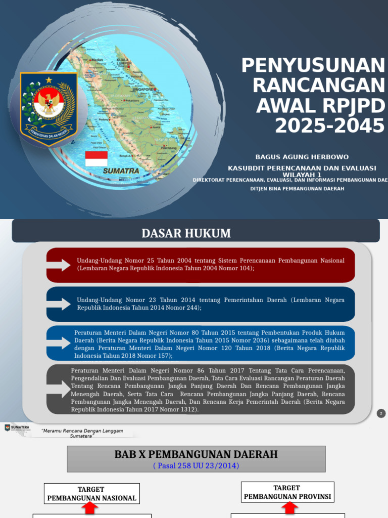 Rancangan Awal RPJPD 2025-2045 Sumatera | PDF
