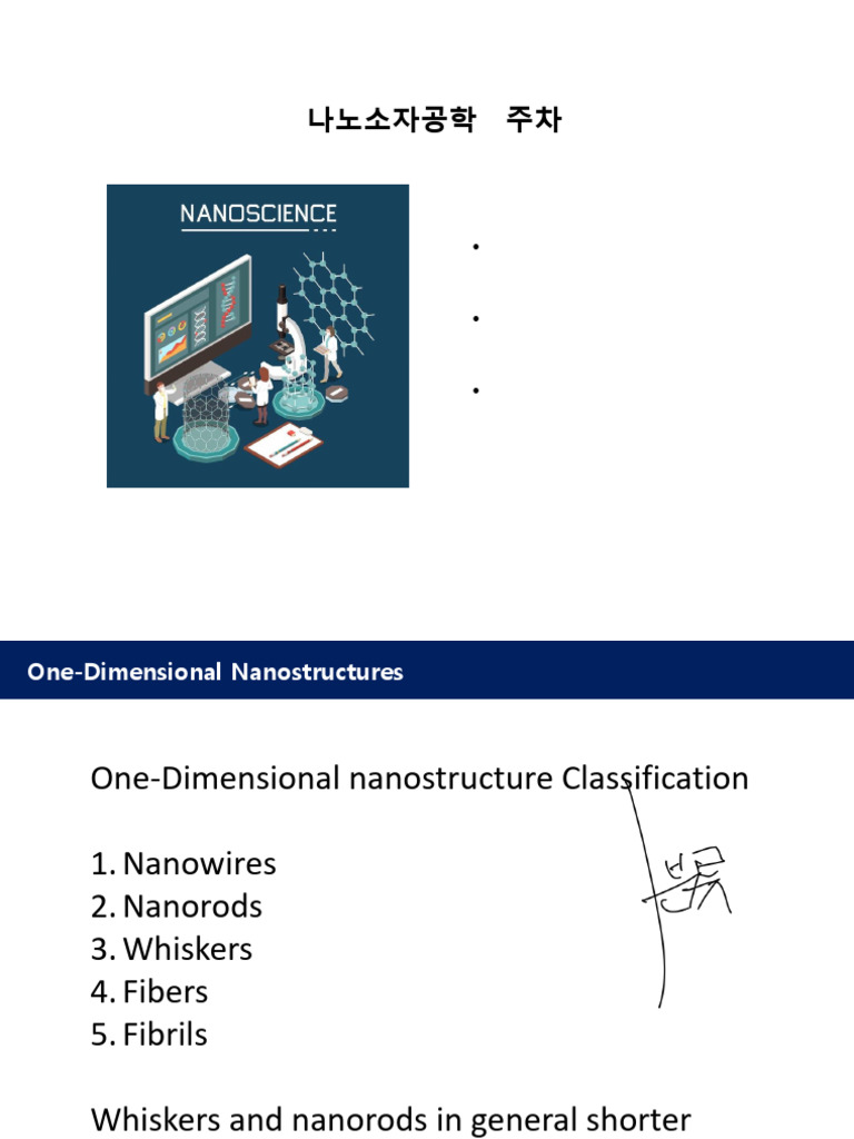 One-Dimensional Nanostructures Overview | PDF | Nanowire | Zinc Oxide