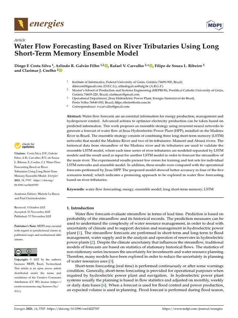 LSTM Ensemble Model for River Flow Forecasting | PDF | Flood | Forecasting