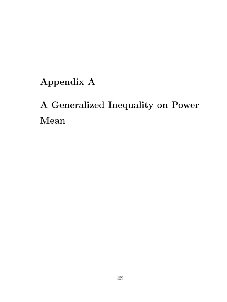 Generalized Power Mean Inequality | PDF | Inequality (Mathematics ...