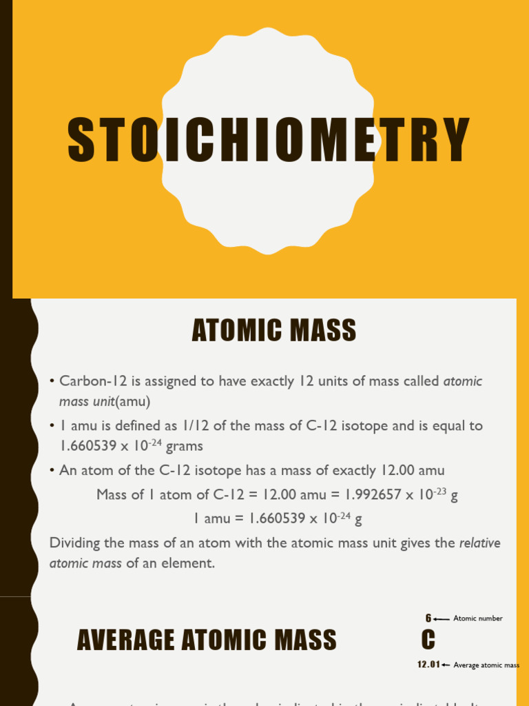 Understanding Atomic Mass and Moles | PDF | Mole (Unit) | Molecules