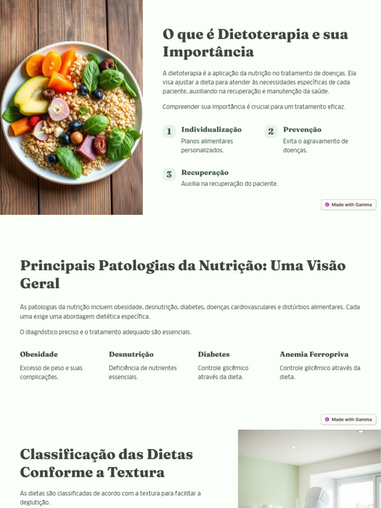 O que é Dietoterapia e sua Importância | PDF | Nutrição | Dieta e Nutrição