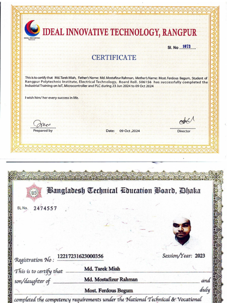 Training Certificate | PDF