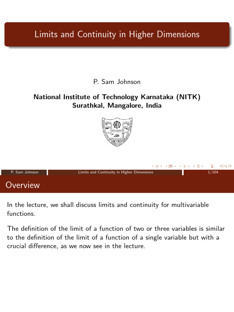 Multivariable Limits and Continuity | PDF | Continuous Function ...