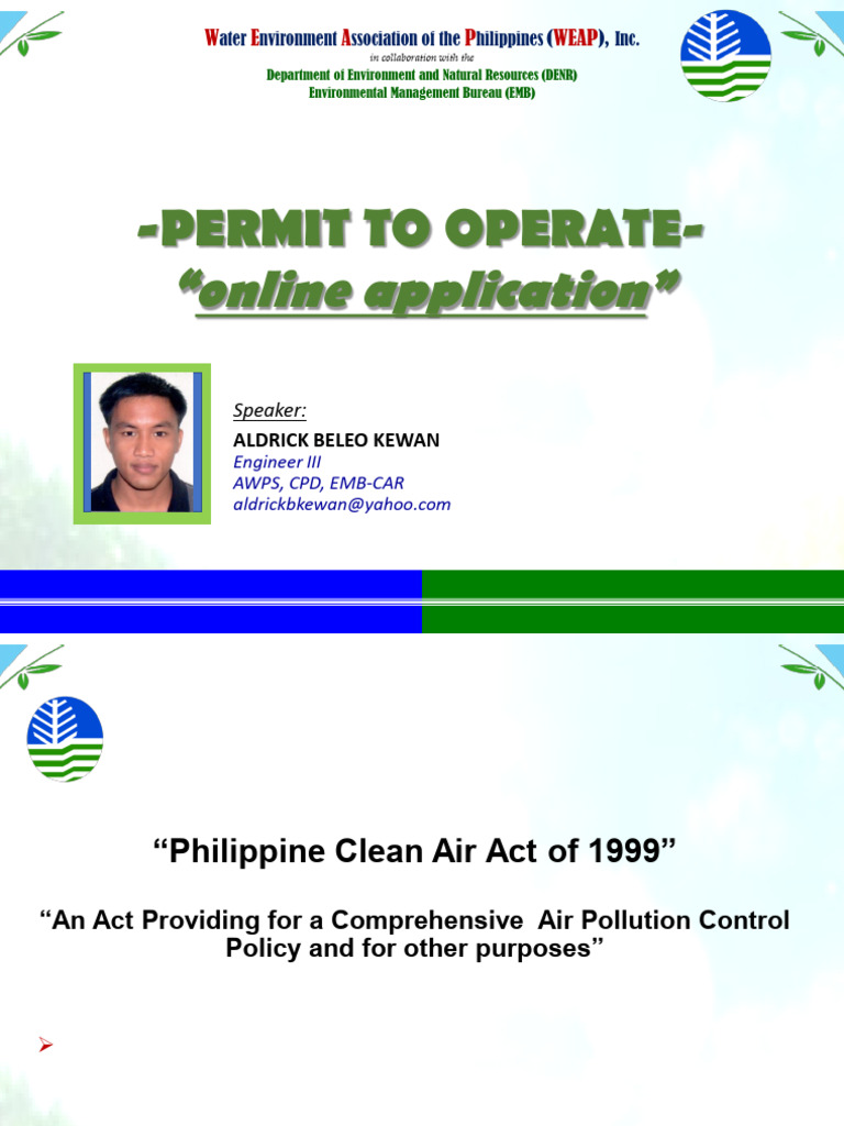 Online Permit to Operate Guide - Philippines | PDF | Horsepower | Fuels