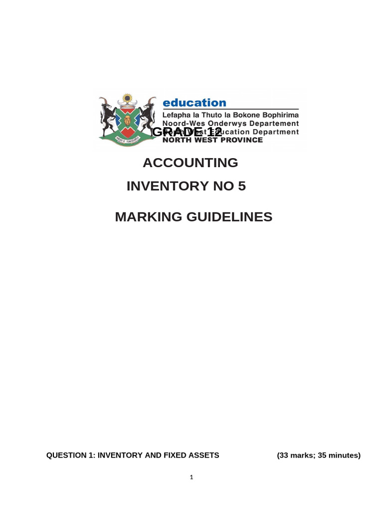 Inventory Memo No 5 | PDF | Inventory | Stocks