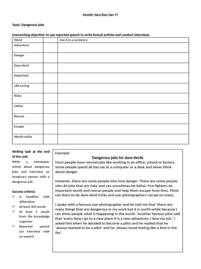 Y7 November-December Knowledge(3) | PDF