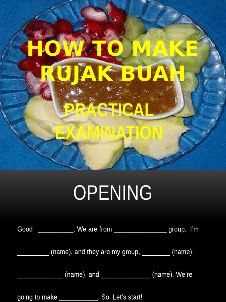 How To Make Rujak Buah | PDF