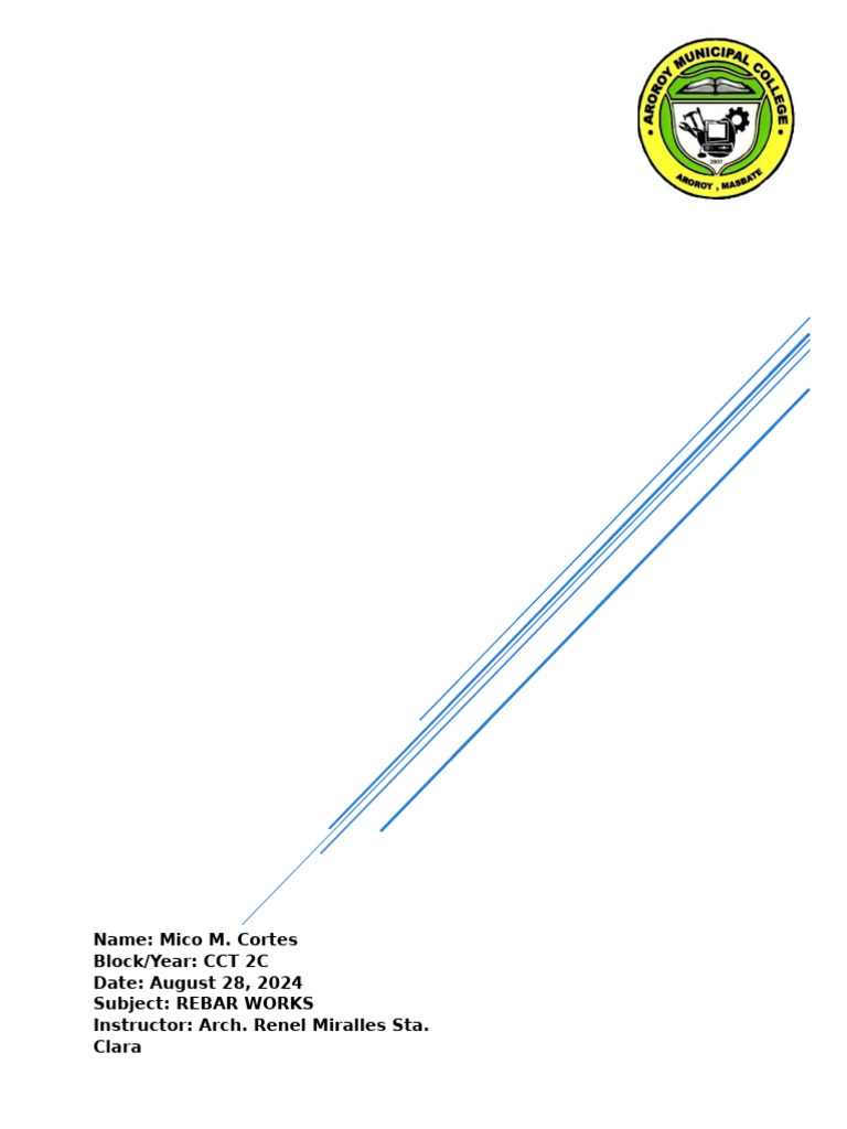 Rebar Works Structural Plans Overview | PDF