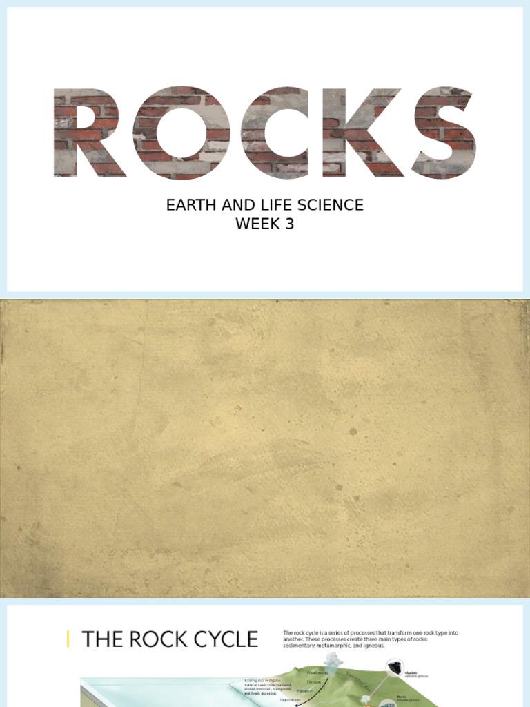 Grade 11-Rock Cycle | PDF | Rock (Geology) | Sedimentary Rock