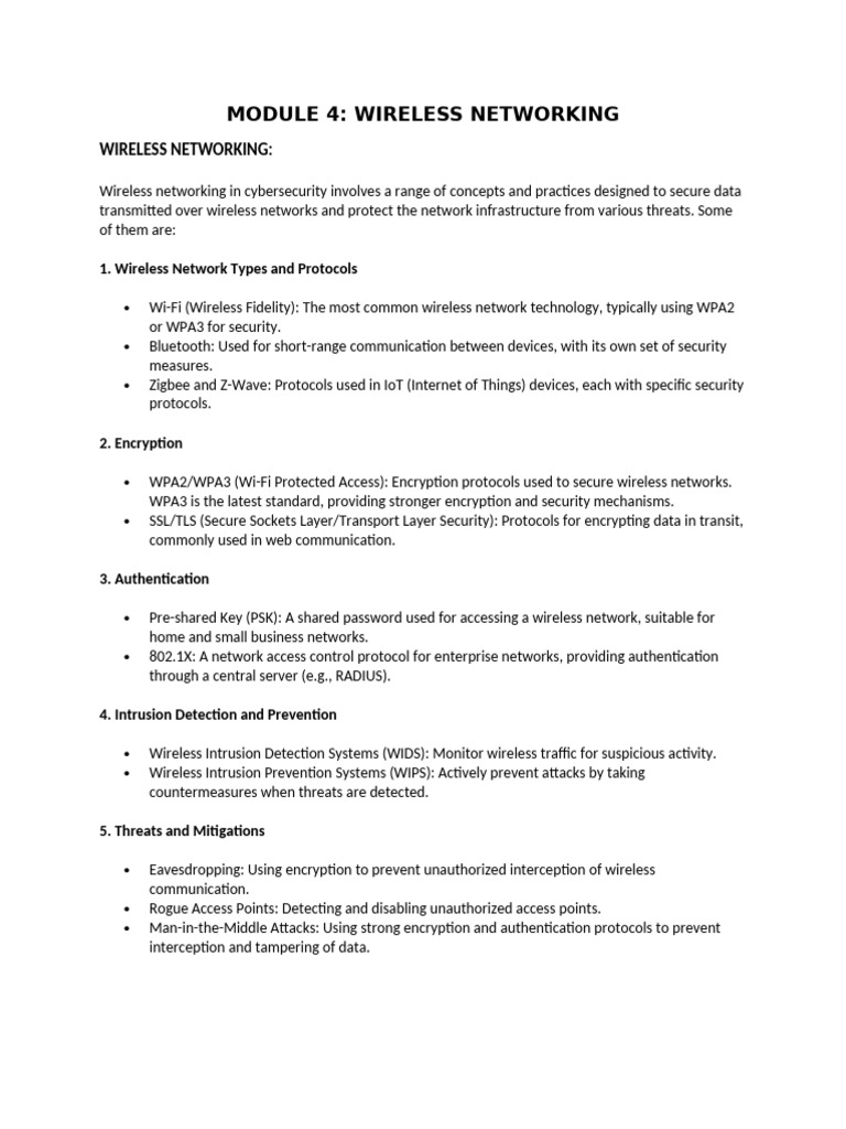 Securing Wireless Networks in Cybersecurity | PDF | Proxy Server | Wi Fi