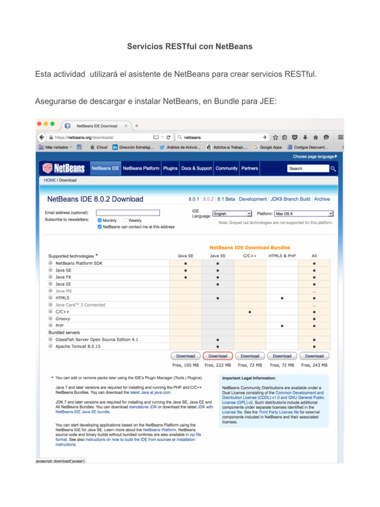 Crear Servicios RESTful en NetBeans | PDF | Frijoles Netos ...