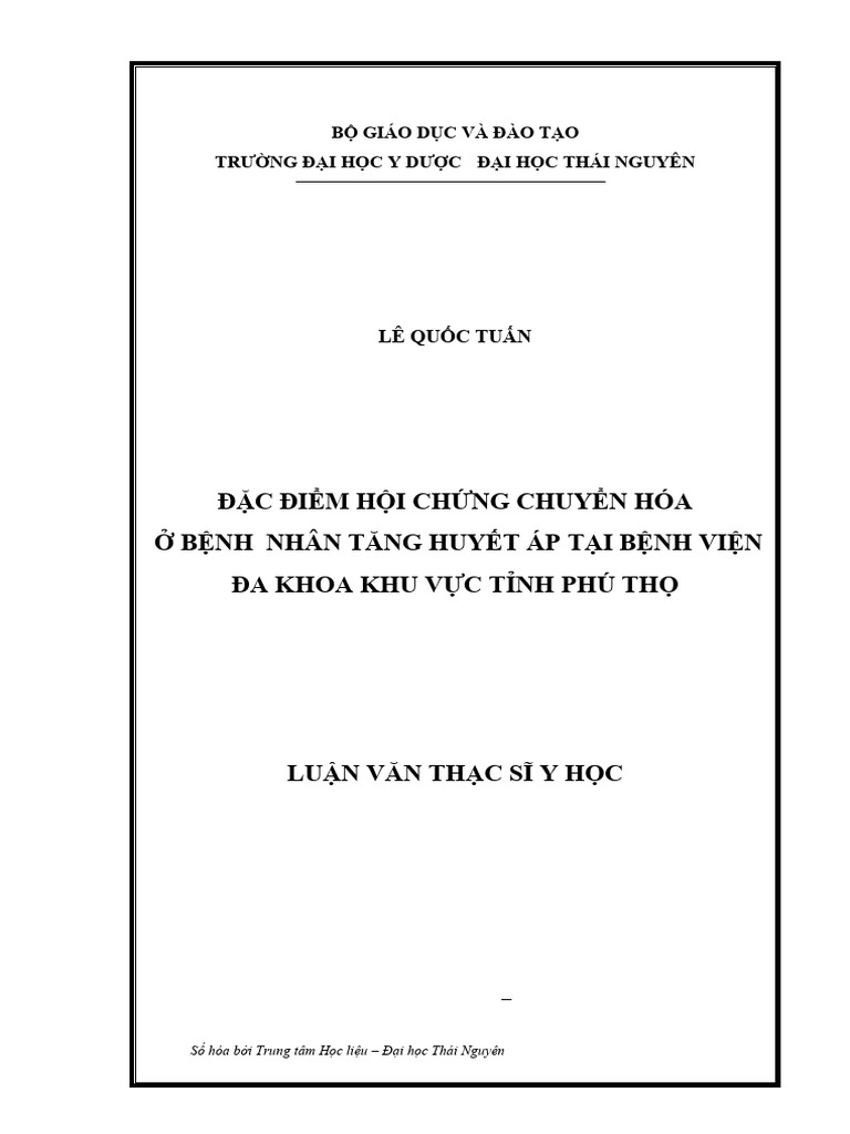 Luan Van Thac Si y Hoc 1.2 | PDF