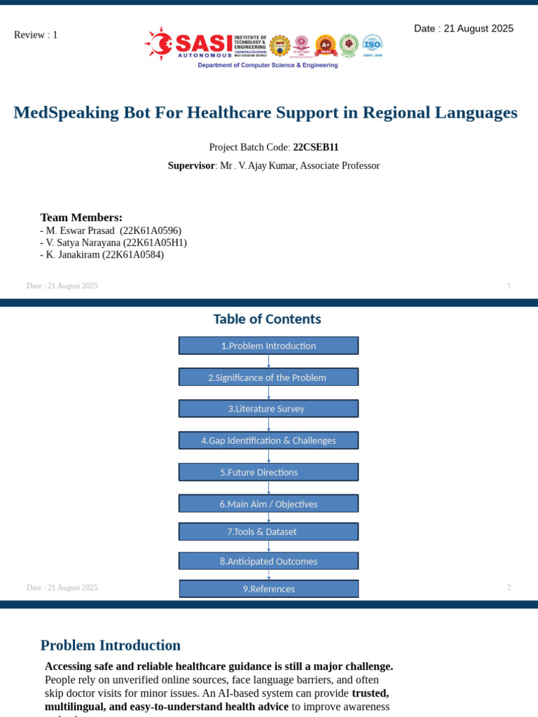 AI Healthcare Chatbot in Regional Languages | PDF | Accuracy And ...