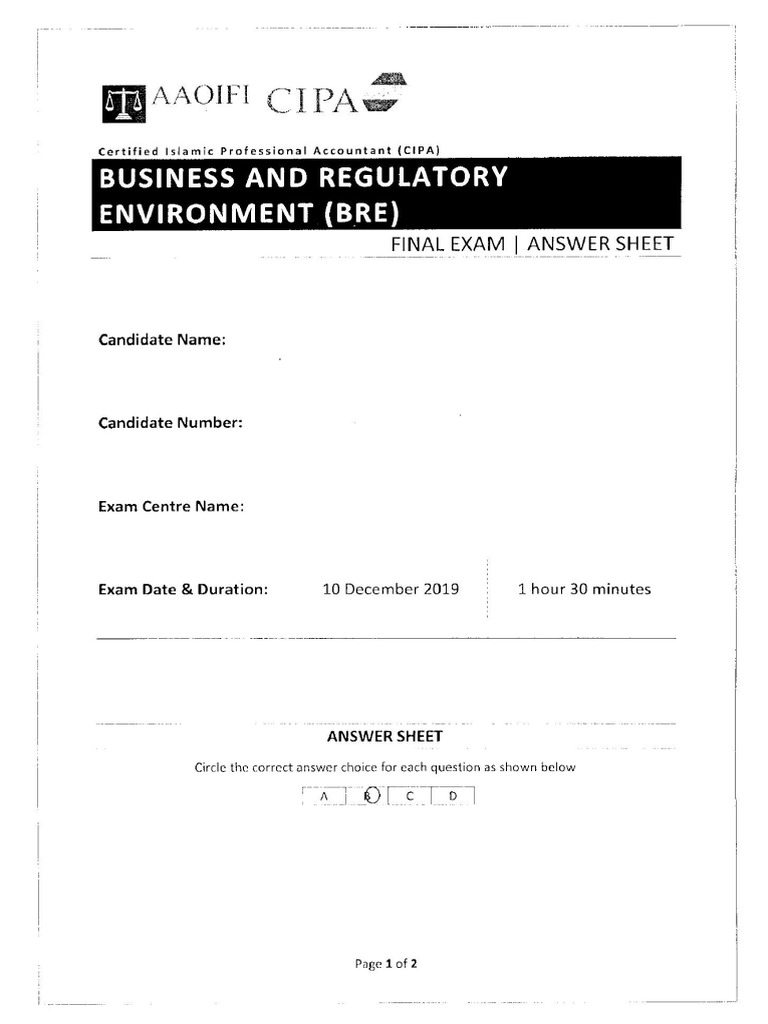 BRE Sample (Without Anwer) Question | PDF