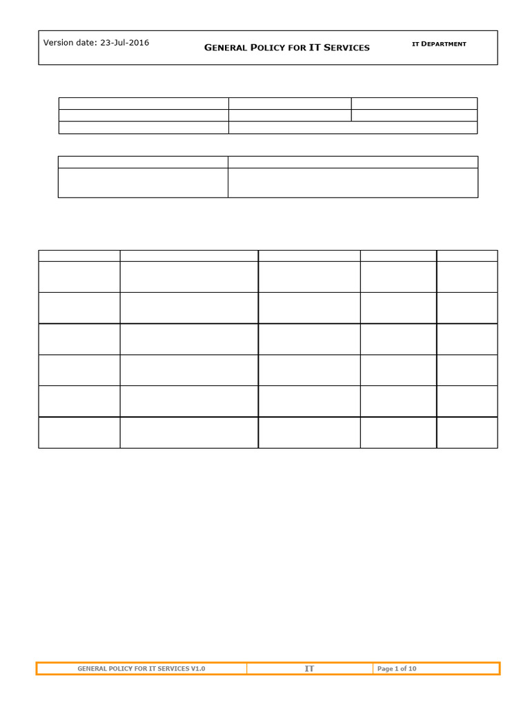 IT Services General Policy Document | PDF | Computer File | Backup