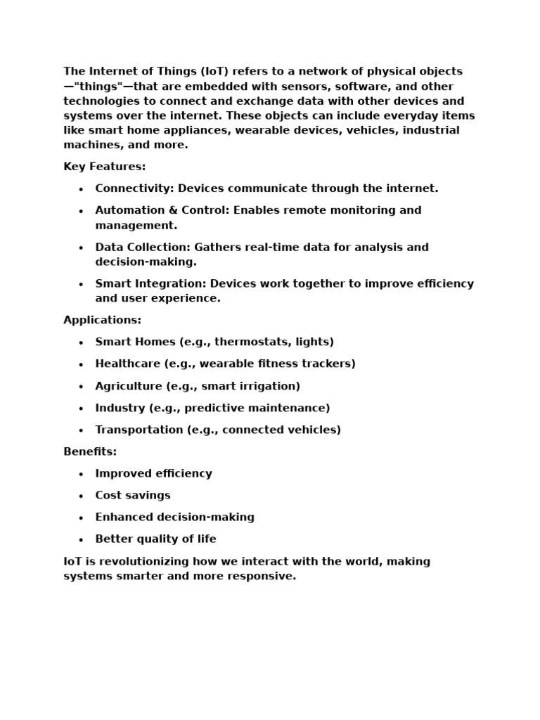 Understanding the Internet of Things (IoT) | PDF
