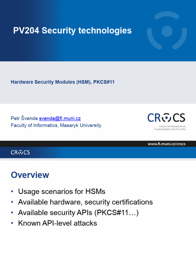 Hardware Security Modules | PDF | Cryptography | Library (Computing)