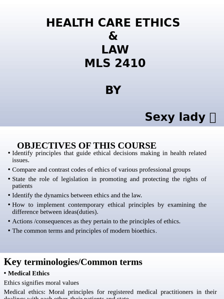 Health Care Ethics and Law Overview | PDF | Bioethics | Medical Ethics