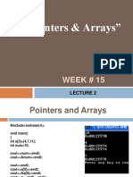 "Pointers & Arrays": WEEK # 15