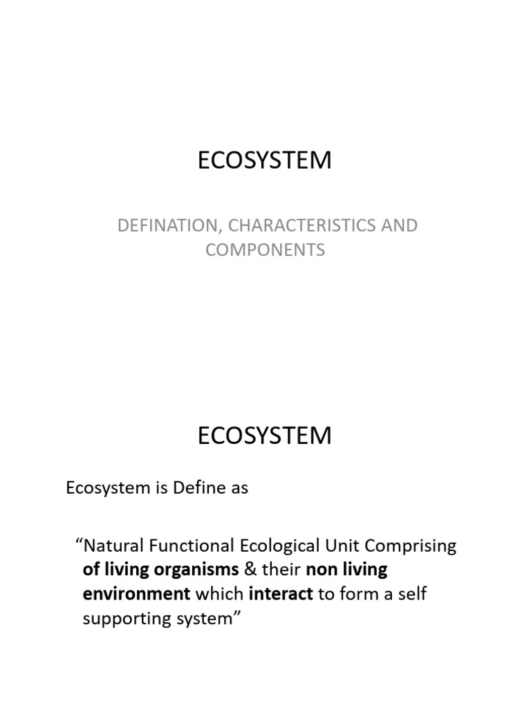 Ecosystem: Definition, Types, and Functions | PDF | Ecosystem | Food Web