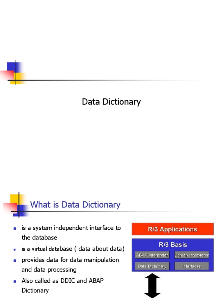 DATA DICTIONARY | Databases | Database Index