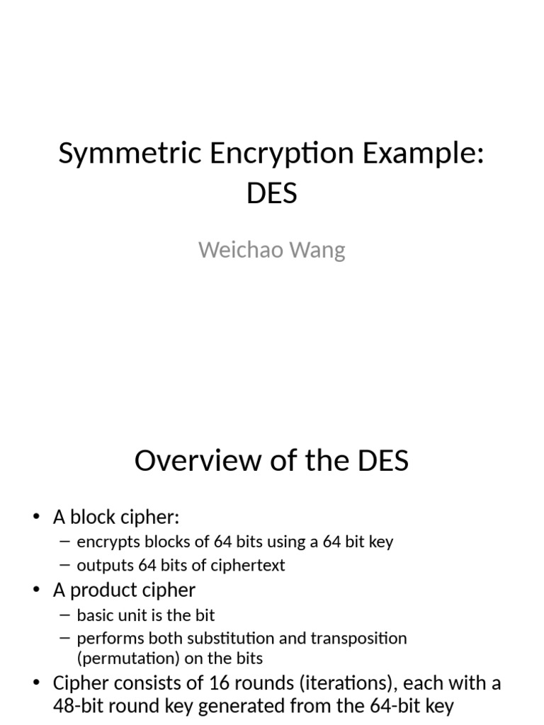 Understanding DES Symmetric Encryption | PDF | Secure Communication ...