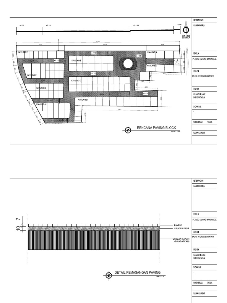 Rencana Paving Block dan Detail Pemasangan | PDF