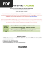 Download EK Wire Harness Instructions 31 by Hybrid Racing SN9206303 doc pdf