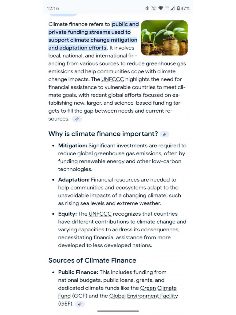 Climate Finance Notes | PDF