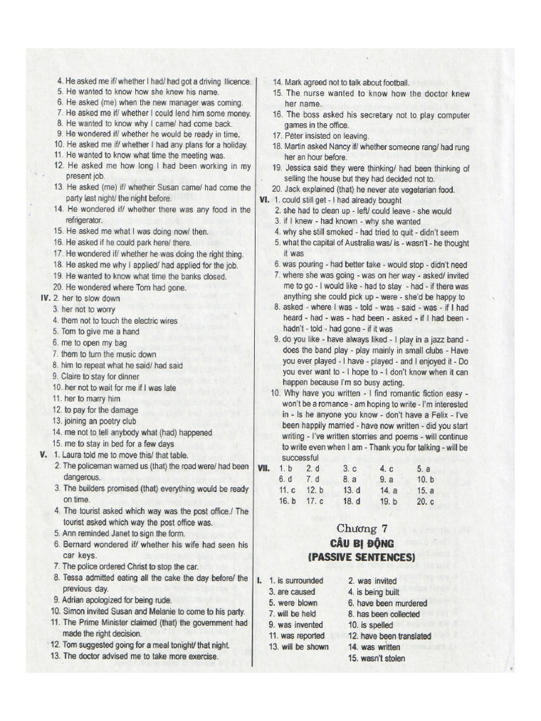 3.1 Passive Voice Keys | PDF