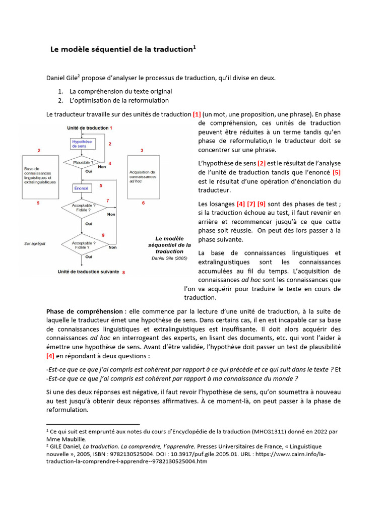 Modèle séquentiel de la traduction | PDF | Traductions | Communication ...