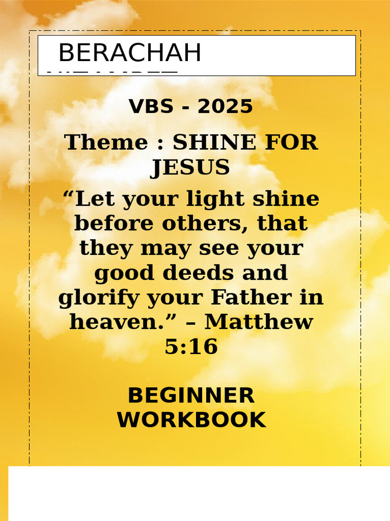 VBS 2025 Beginner Workbook | PDF