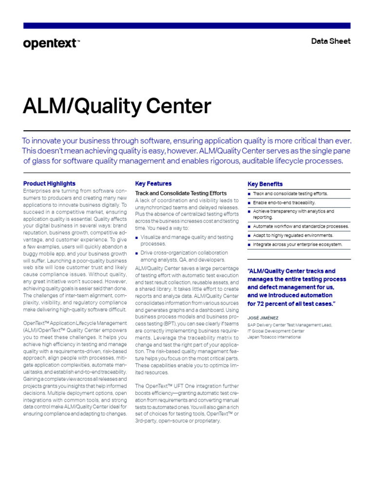 ALM/Quality Center Overview | PDF | Cloud Computing | Software As A Service