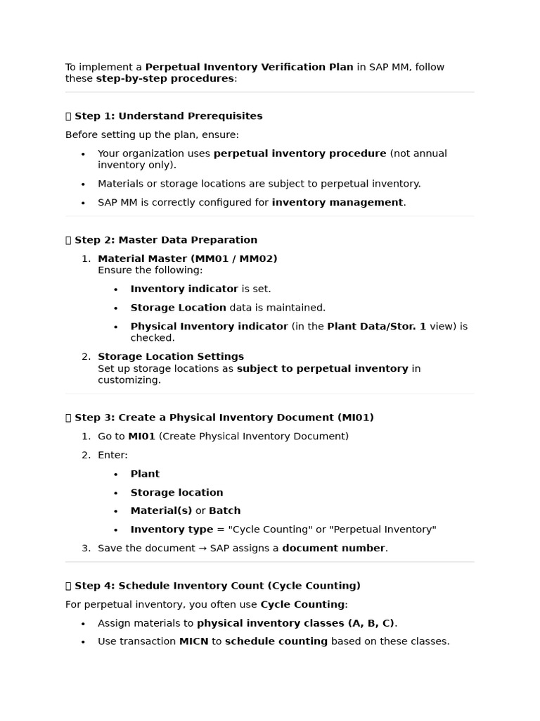 SAP MM Perpetual Inventory Guide | PDF | Inventory | Business