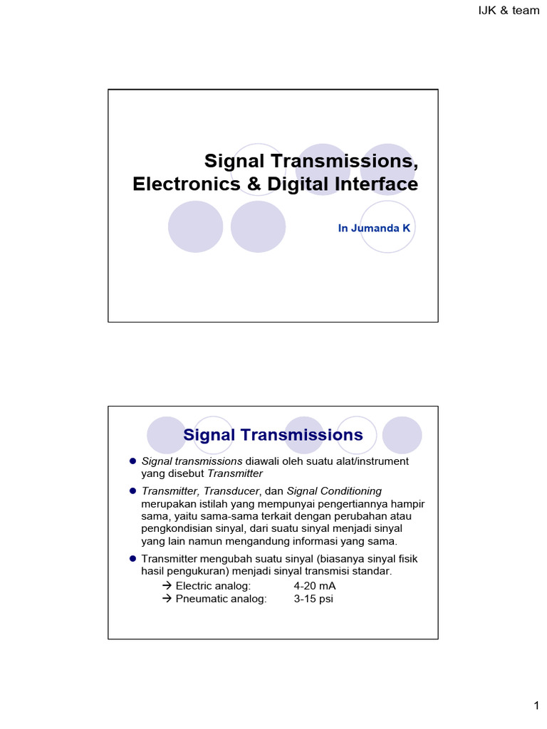 Antarmuka Sinyal dan Transmitter | PDF