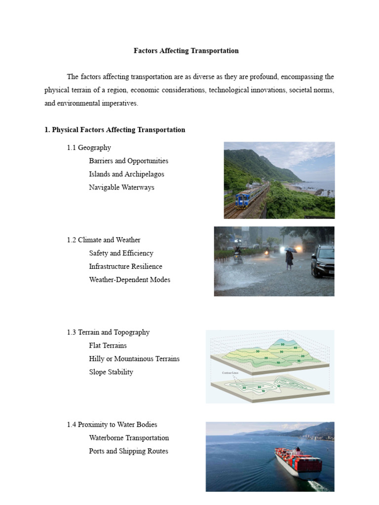 Factors Influencing Transportation Dynamics | PDF | Transport ...