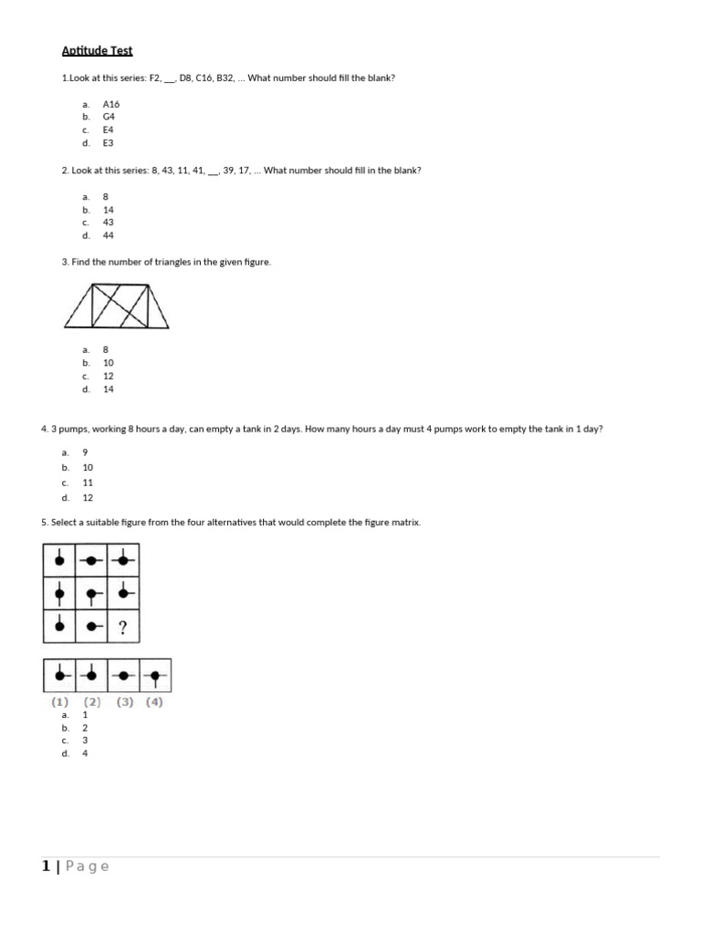 Aptitude Test Questions and Answers | PDF | Chess | Chess Theory