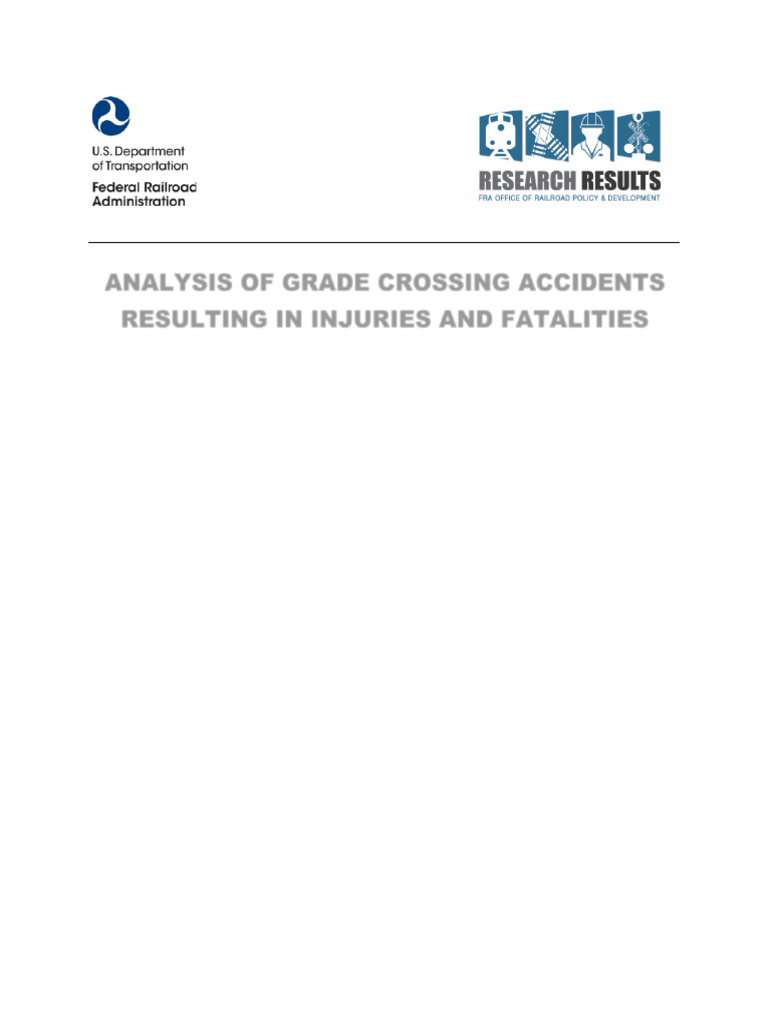 Grade Crossing Accident Analysis 2005-2014 | PDF | Traffic Collision ...