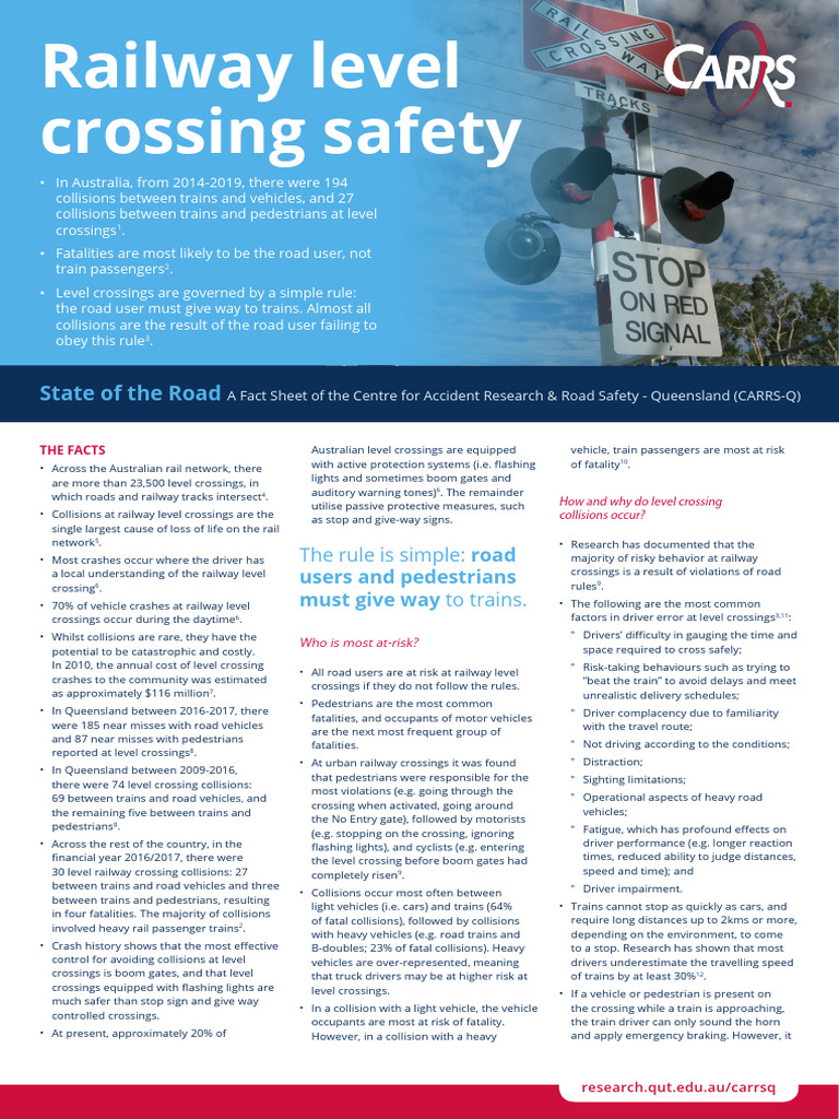Railway Level Crossing Safety | PDF | Traffic Collision | Train