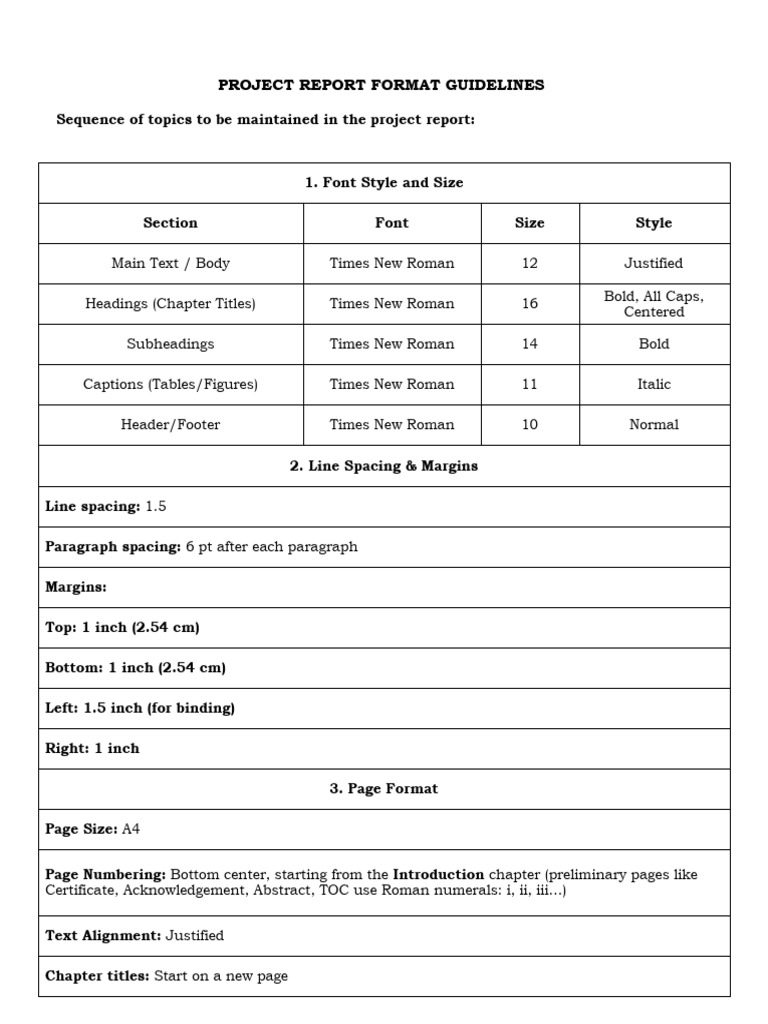 Project Report and Presentation Guidelines | PDF | Abstract (Summary ...