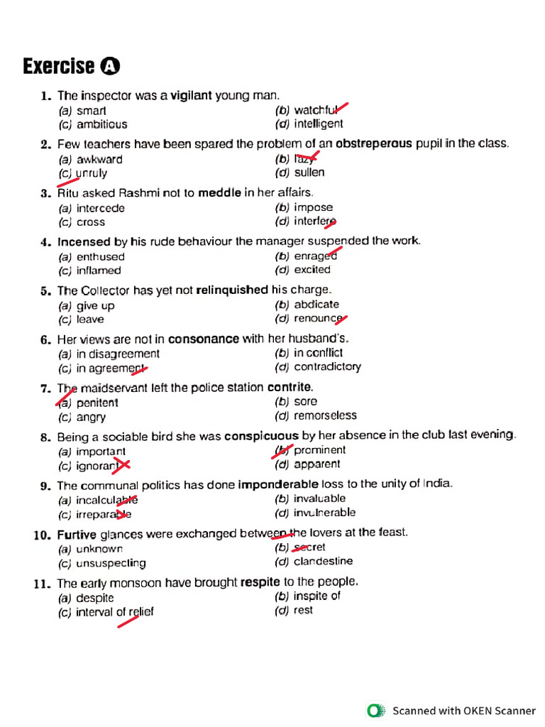 Syno. Test 22 - 1 | PDF