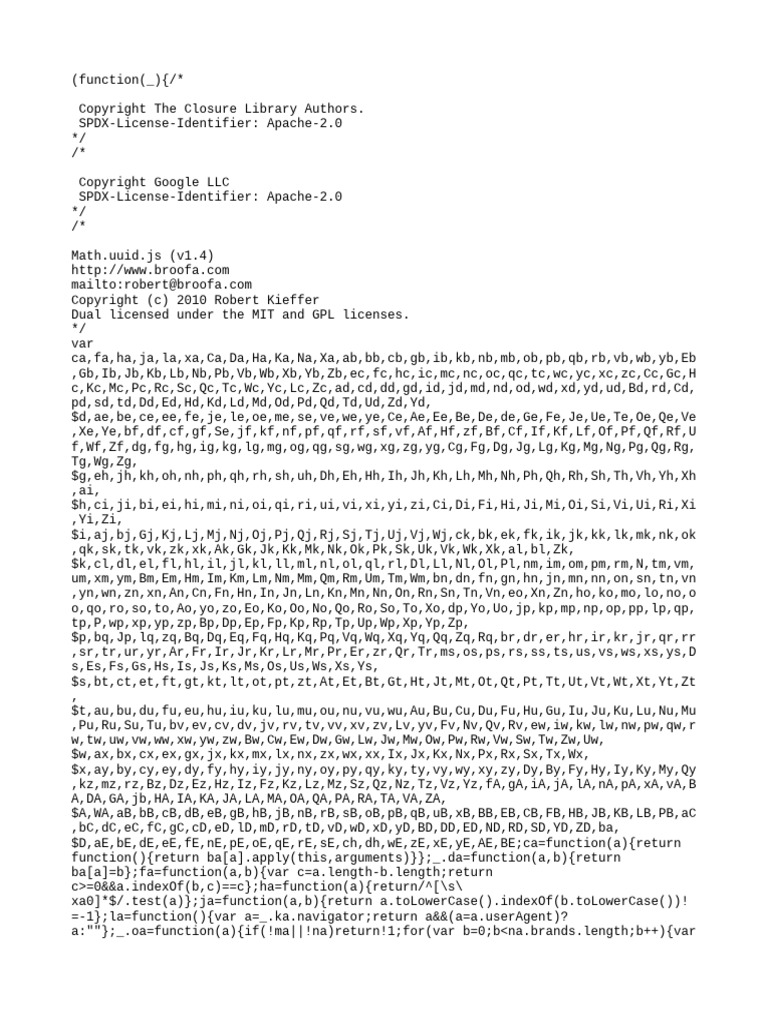 Math.uuid.js Library Overview | PDF | Arithmetic | Computer Programming