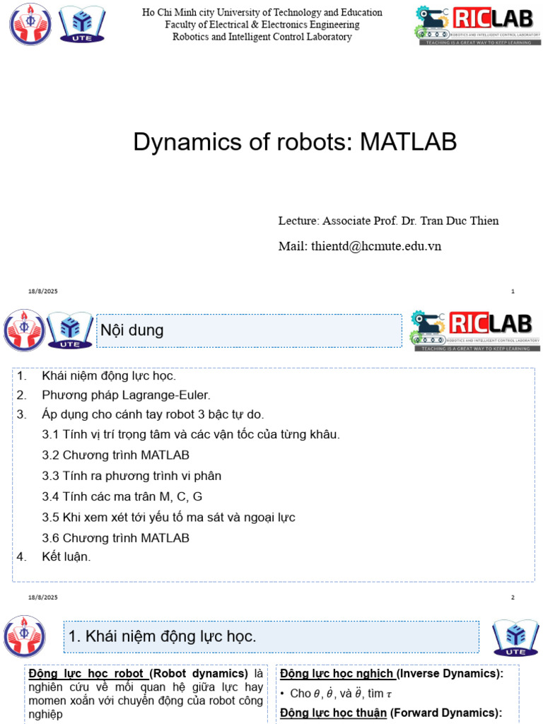 5dynamics For Robot - v2 | PDF