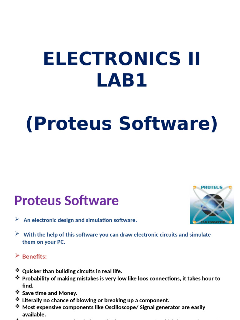 Proteus Software Lab Guide for Electronics II | PDF