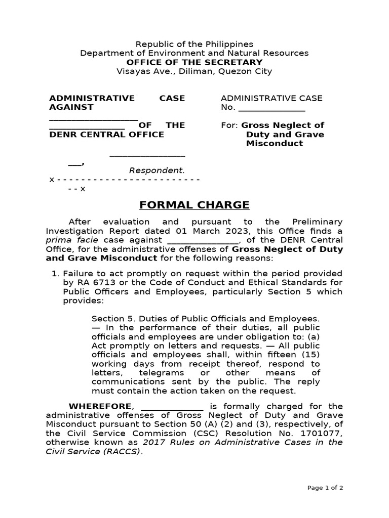 Formal Charge Sample | PDF | Justice | Crime & Violence