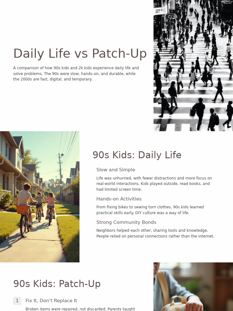 90s vs 2000s Kids: Life & Skills Comparison | PDF | Computing